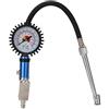 Yosoo Health Gear Gonfiatore Pistola Pressione Pneumatici Autobloccante 12 | Manometro con quadrante da 55 mm a doppia lettura psi e bar, Gonfiatore per auto SUV camion moto bici, Ottone Testa autobloc