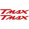 labelbike - 2 3D Adesivi Moto Scooter Scritte Tmax in Resina compatibile con Yamaha TMAX 500-530-560 2001-2021 - Colore Rosso