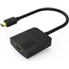 Brightium Adattatore - Mini Displayport Maschio a HDMI Femmina, 0,15 m, Colore Nero, Permette di collegare Dispositivi con Uscita Mini Displayport a HDMI.
