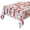 emmevi Tovaglia Antimacchia Cerata Cuori Shabby Chic Plastificata Retro Felpato 12 Misure Copri Tavolo Cucina su Misura MOD.Favola 261 140x140cm
