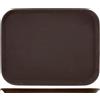 H&H HOME 1416 Vassoio Antiscivolo Polietilene Rettangolare 45X35 Arredo Tavola Tessili, plastica, Marrone