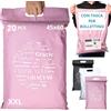EMBALLAX - 20 Buste per Spedizioni Vinted grandi CON TASCA PER BOLLETTINO - XXL 60x45cm - NON TRANSPARENTI/RESISTENTI - Sacchetti Spedizione in Plastica - Pochette per Spedizioni Postali - grazie