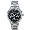 Breil, Collezione Mate, Orologio da Uomo, Orologio Sportivo Multifunzione, Cassa e Bracciale in Acciaio, Cinturino, Rehault e Sfere dei Contatori Grigi, Chiusura Déployante, Diametro 37mm, Silver-Nero