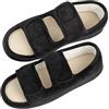 OhMill Scarpe per diabetici da uomo pantofole extra larghe per piedi gonfi pantofole diabetiche da uomo sandali extra larghi da donna, Nero , 41.5/42.5 EU