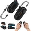 EJGAME Impugnatura ergonomica per mouse da gioco FPS, compatibile con JoyCon, mini mouse portatili per Nintendo Switch 2 (2025), accessori per giochi Drag x Drive, confezione da 2 (nero)