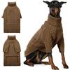 ASENKU Maglione per cani extra large, maglione per cani di taglia extra large, abbigliamento invernale per doberman, alano (caffè, 4XL)