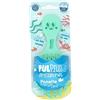 PONETTE FRIENDSEA - Spazzola per capelli disgrovigliante anti-irone per bambini, verde turchese, compatta, da viaggio, in plastica riciclata, polpillo, divertente, bambini, ragazze, senza tirare,