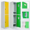 Vendooh! ARMADIETTI SPOGLIATOIO IN METALLO 38X180X42-2 ANTE SOVRAPPOSTE GRIGIO BLU ARANCIONE GIALLO VERDE - Giallo