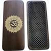SattesGrün Sadhu Board - Tagliere in legno di mango scuro, 100% fatto a mano, 4 misure: 8 mm, 10 mm, 12 mm e 15 mm, pratica yoga, scioglie le tensioni (Om Crema, 8 mm)