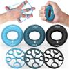 FUNFLEX Set Forza Presa 6 Pezzi, Trainer Avambraccio, Allenatore Mano Dita, Estensore Dita, Grip Ring, Allenamento Mano e Avambraccio