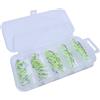 Young Wolf 40 pz Luminous Treble Ganci, Kit Treble Ganci Pesce Triplo con Storage Organizer Box Glow in Dark Night Fishing Gear
