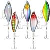 Huiguli Esche Artificiali Spinning Minnow 3D - 5 Pezzi Lure Hard Bait per Pesca in Mare e Acqua Dolce