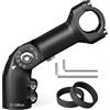 CLOPAE Attacco manubrio regolabile, prolunga manubrio (-10° fino a +70°), 31,8mm*110mm, prolunga manubrio bici, design a sei fori, prolunga manubrio bici per MTB/bici da corsa/BMX