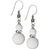 Treasure Bay Orecchini da donna fatti a Mano con Doppia ietra preziosa e orecchini pendenti in argento sterling - Idee regalo per le donne (Guscio Bianco)
