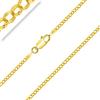 Planetys - Catena a maglia Jaseron in argento 925/1000 placcato oro giallo 18 carati larghezza 2 mm 40-45-50-55-60-65-70 cm