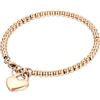 OIDEA Bracciale da donna con ciondolo a forma di cuore, con simbolo dell'infinito, con perle, per donne, mamma, fidanzata, 19.5 centimeters, Acciaio inossidabile, cristallo