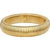 FOCALOOK Bracciale da Donnaa Elastico a Catena Serpente Regolabile in Acciaio Inossidabile Placcato Oro 18K Bracciale Regolabile Donna Oro Larghezza 16mm Confezione Regalo