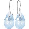 MŚ 1997 MENNICA ŚWIDNICKA Pear - Orecchini da donna con chiusura a gancio, in vero argento 925, con cristalli e zirconi - gioielli in vero argento, per donne e ragazze, ideale come regalo, Argento sterling, Zirconia cubica
