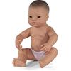 Miniland Bambola 15 3/4'' Neonato Asiatico - Made in Spagna, anatomicamente Corretta, qualità