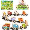 WhizWinks Montessori 1 2 3 Anni, Regalo Bambino 1 Anno Gioco Bambino 2 Anni Giochi Educativi regalo per bambino e bambina 2-3-4 anni giocattolo per bambini trenino magnetico giocattolo in legno 2-3 anni