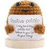 Meanju Mini Positive Potato,7cm Bambola di Patate Peluche Maglieria,Patata Positiva Lavorata a Maglia Carina Creativa Positive Potato per Regali di Compleanno per Incoraggiamento (A3)