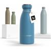 LARS NYSØM Borraccia Termica 350ml in Acciaio Inox | Bottiglia isolata 0.35 litro | Bottiglia d'Acqua a Tenuta stagna per Sport, Bicicletta, Cane (Calypso Blue, 350ml)