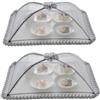 Wuyue Hua 2 pezzi 40 cm x 50 cm grande rete pop-up copertura alimentare tenda ombrello, riutilizzabile e pieghevole, copertura per alimenti all'aperto picnic, rete per tenere fuori mosche, insetti, zanzare