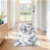 SHACOS Tappeto Corridoio Moderno 80x200cm, Pelo Corto Tappeto Runner Ingresso Antiscivolo Lavabile Tappeto Passatoia Astratto Tappeto Lungo per Ingresso Cucina Lavanderie, Grigio