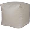 ARANAZ S.L. LAVORI DEL LEGNO Pouf Quadrato Ø40 x 40 cm Colore Ecru Beige - Seduta imbottita e confortevole