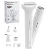 Dresz Rasoio Elettrico Donna,5 in 1 Rasoio Donna Inguine Elettrico,per Corpo,Impermeabile Elettrico Corpo per Parti Intime,Viso,Gambe e Ascelle,Uso Bagnato e Asciutto,Ricaricabile,Adatto come regalo