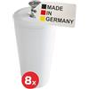BAUHELD Fermaporta per tapparelle, 40 mm, 8 pezzi, Made in Germany, per esterni in plastica, con viti, adatto a lamelle blindate per tapparelle, bianco
