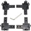 Yeebyee Set di connettori per staffe angolari a 3 vie con viti M6 per profilo di estrusione in alluminio serie 4040 da 8 mm, confezione da 4 pezzi (Nero-4040)