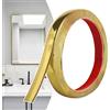 YushengTai Modanature decorative autoadesive oro opaco, 6 m, per camini, cornici a specchio, mobili e decorazioni per la casa