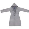 Laura Biagiotti Accappatoio con Cappuccio Zaffiro/Ambra taglie S M L XL XXL interno micro spugna cotone esterno nido d'ape UOMO DONNA (Grigio - Zaffiro, XXL - TG 56/58)