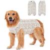 DoggieKit Body Post Operatorio Cane Femmina Tutina Post Operatoria Cane Body Chirurgico per Cani Maschio Tuta Recupero per Cani di Ferite Addominali, Anti-Leccamento (Bianco-ciliegia, 3XL)