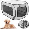 LOMUG Gabbia per cuccioli, pieghevole, 94 x 53 x 53 cm, box per cuccioli, impermeabile, rete traspirante, gabbia portatile per cani di piccola taglia, gatti, lepri e piccoli animali per uso interno e