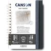 Canson Professional Book, Carta per acquerelli, grana fine, 300 gsm, Quaderno a spirale, copertina rigida, A4-21 x 29,7 cm, bianco, 20 fogli