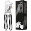 Diboniur Apriscatole Manuale, 3 in 1 Apriscatole in Acciaio Inossidabile, Apri Barattoli senza sforzo, Bordo Liscio (Nero)