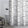 Catherine Lansfield Relax and Unwind - Tenda da doccia, 180 x 180 cm, colore: Grigio/Nero