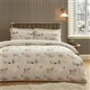 Catherine Lansfield Winter Friends Sherpa - Set copripiumino king size con federe, colore: naturale