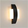 Comely Lampada da parete a LED accogliente corridoio 12W 24 × 12cm, lampada da parete moderna acrilico nero 3000K bianco caldo, per corridoio, scala, camera da letto, soggiorno, cucina, ufficio