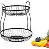 Westmark alzata per torta a 2 livelli Doppio - con cestino decorativo in filo metallico nero. Pratica per cucina, buffet e tavola - Misure 32,5 x 34,5 cm - Ideale per dolci e frutta.