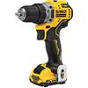 DEWALT 12V XR Trapano avvitatore senza spazzole con 2 batterie agli ioni di litio XR da 2 Ah e caricabatterie da 12/18 V XR 2 A in kit TSTAK, DCD701D2-QW