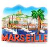 Pec as de coeur ASSE di Cuore Magnete Marseille Le Vecchie Porte, 7 x 6 cm