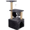 SPRINGOS Tiragraffi per gatti, 2 piattaforme, 62 cm