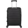 GHEPARD Valigia rigida Trolley da viaggio con serratura a combinazione, 4 Ruote - SoftGlide (Nero, 55 cm)