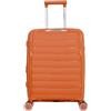 GHEPARD Valigia rigida Trolley da viaggio con serratura a combinazione, 4 Ruote - SoftGlide (Arancione, 55 cm)