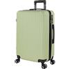 ITACA - Valigia Media da Viaggio Rigide. Trolley Medio con 4 Ruote. Materiale ABS Valigia Media Rigida in Offerta Resistente e Super Leggero - Valigia 20 kg Lucchetto TSA, Pistacchio