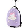 GYMAX Valigia per Bambini 16 Carino, 2 Ruote, Maniglia Regolabile in Altezza (Unicorno)