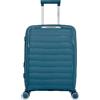 GHEPARD Valigia rigida Trolley da viaggio con serratura a combinazione, 4 Ruote - SoftGlide (Blu, 55 cm)